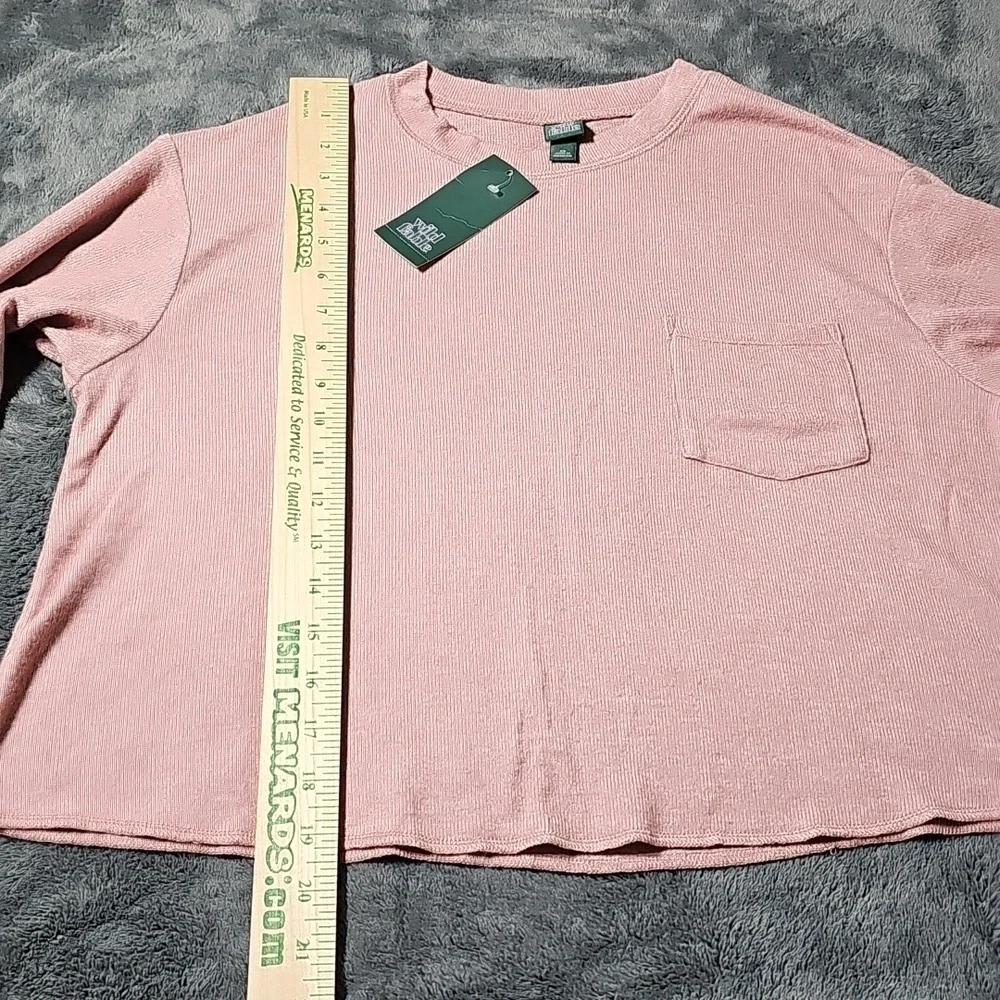 Wild Fable Rose Pink Oversized Cropped Lighteight Sweatshirt New Size XS - Picture 5 of 6